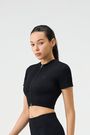 Short-Sleeve Sport Top - Black