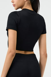 Short-Sleeve Sport Top - Black