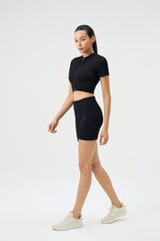 Short-Sleeve Sport Top - Black