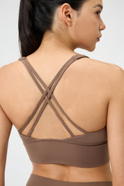 Crossflow Bra Top - Brown